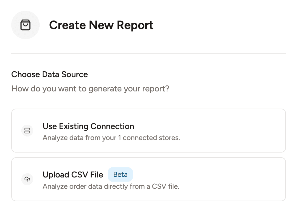 Screenshot of the ApusNest report generation dashboard